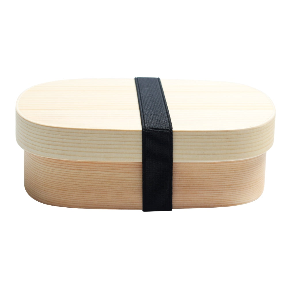 Lunch Box Bento ovale en bois couleur blanche
loading=