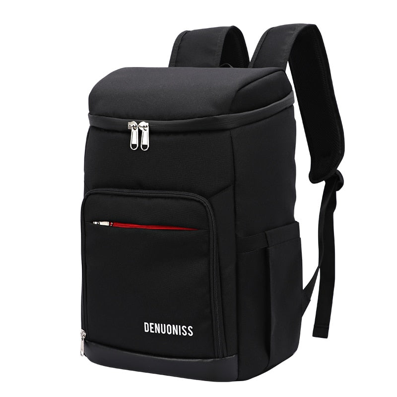 sac a dos isotherme noir 28 litres ou 23 litres avec compartiments vue de face
loading=