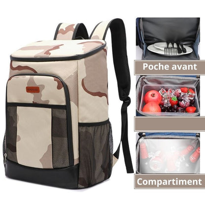 Sac à dos isotherme brun camouflage 30L