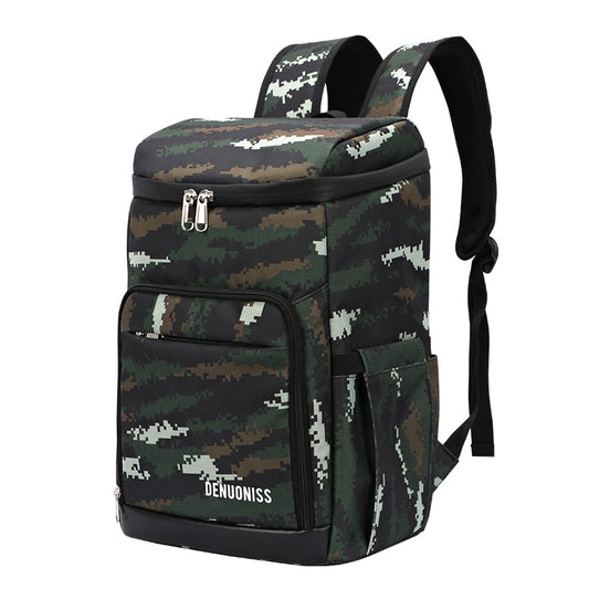 sac a dos isotherme camouflage vert 28 litres ou 23 litres avec compartiments vue de face