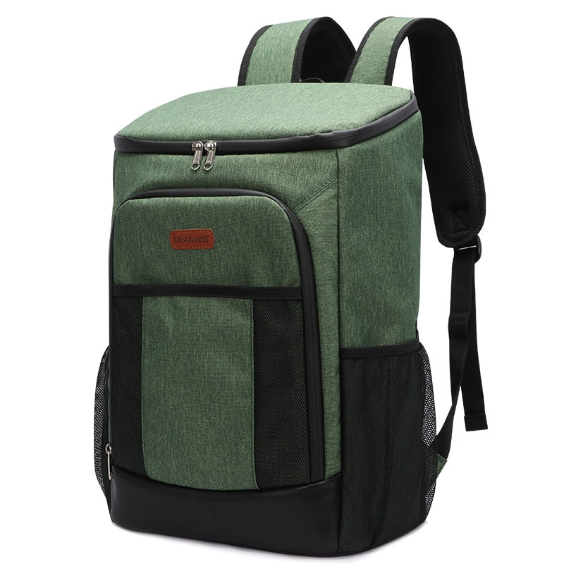 sac a dos isotherme vert  30 litres avec compartiments vue de face

    
    loading=