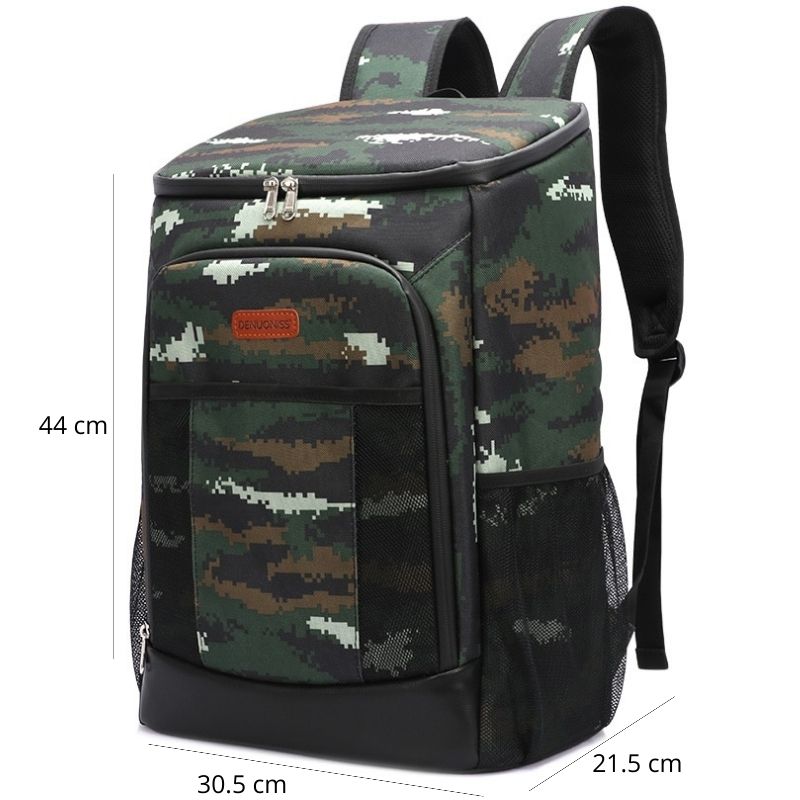 sac a dos isotherme 30 Litres vert camouflage   avec compartiments vue de face

    
    loading=