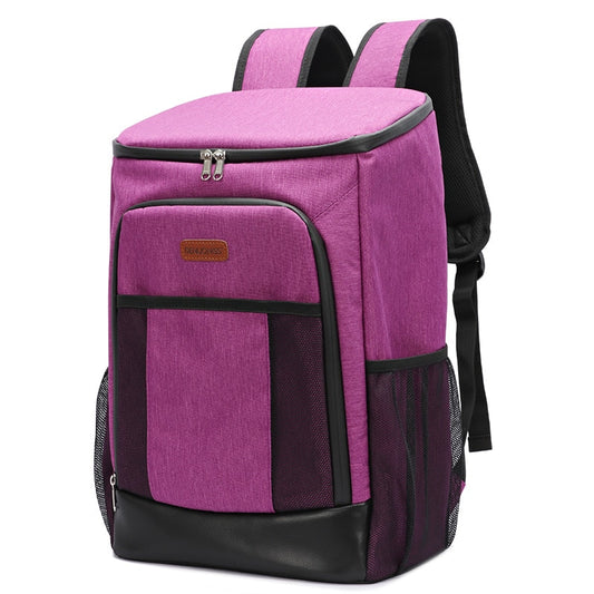 sac a dos isotherme violet  30 litres avec compartiments vue de face